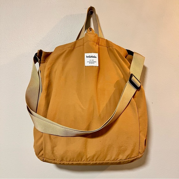 hellolulu Other - Hellolulu Jolie Double Sided 2 Way Shoulder Tote Bag Camel Olive Green